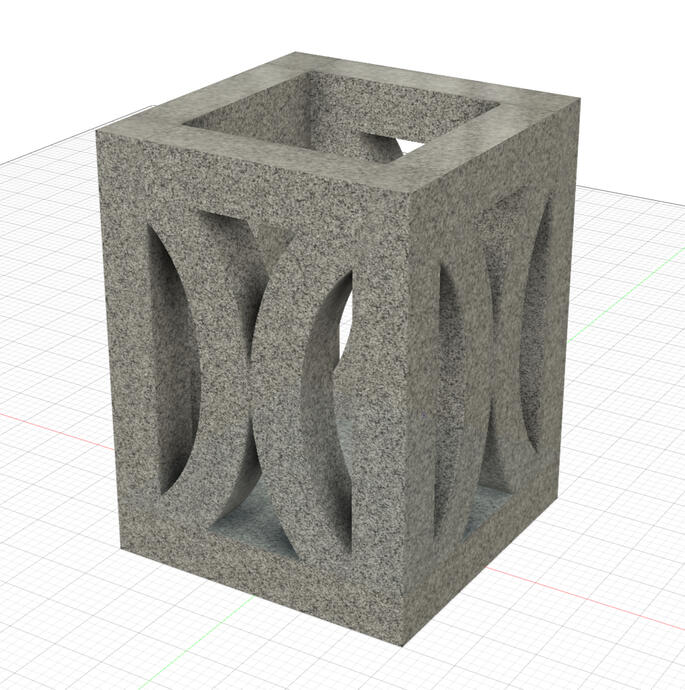 Concrete lantern design.